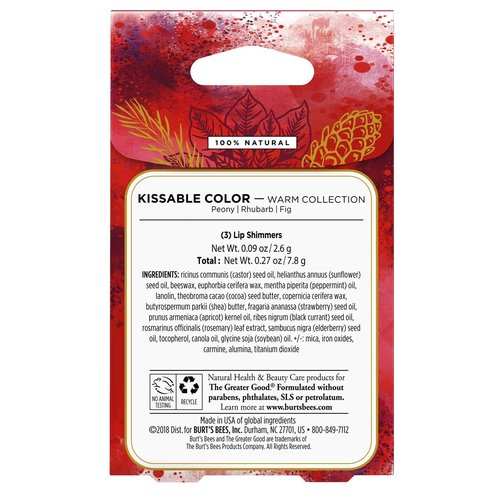 Burt's Bees Kissable Color Holiday Gift Set - Perfect for Warm, Festive Looks