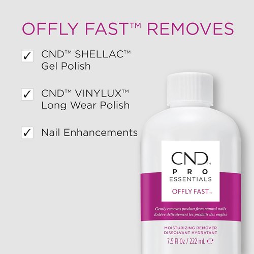 CND OFFLY FAST Nail Polish Remover - Moisturizing Formula | 2 Fl Oz for Gentle Removal
