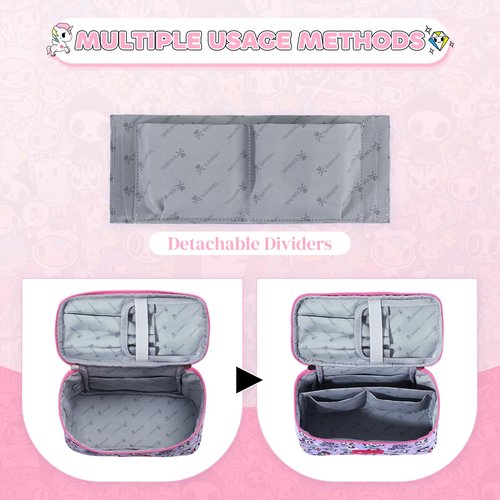 Tokidoki Official Licensed Travel Makeup Bags Toiletry Bags for Women Cosmetic Organizer Bag Large Capacity Travel Makeup Case Organizer