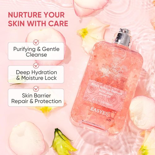Rose Elixir Body Wash - Moisturizing Shower Gel with Triple Rose Formula | Hydrating 7 oz