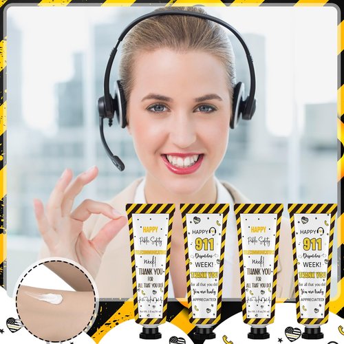 Loopeer 24 Pcs 911 Dispatcher Appreciation Gifts Bulk Hand Cream Travel Size Lotion Set Public Safety Telecommunicators Week Party Favors Birthday Retirement Thank You Gifts for Dispatch Life