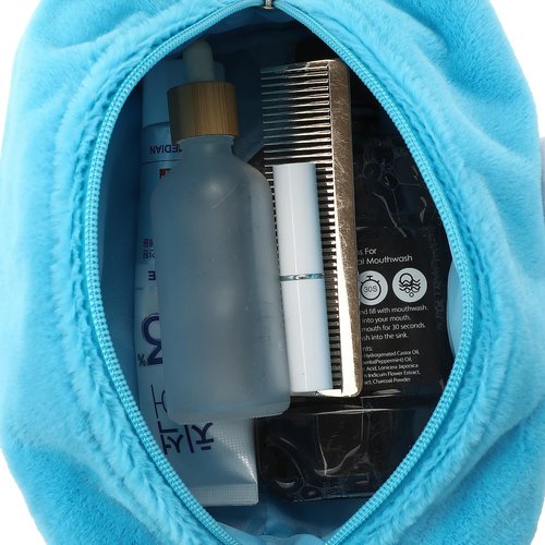 Bioworld Sesame Street Cookie Monster Blue 8" Cosmetic Bag