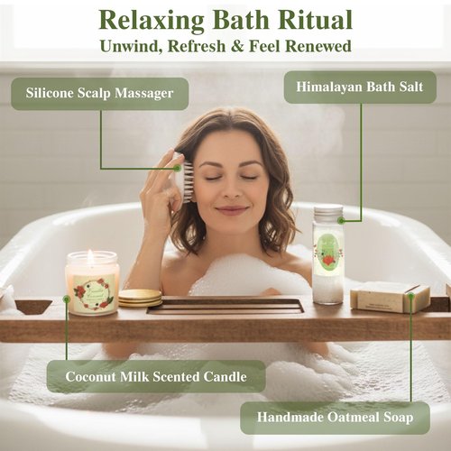LUVTRACE Self Care Giftst for Women Spa Gift Baske Box with Blanket, Candle, Bath Salt & Tumbler — Birthday, Get Well Soon, Thinking of You, Valentine’s Day Mother’s Day Best Friend Birthday