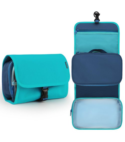 LCYPQPQ 2025 New ! Large-Capacity Foldable travel toiletry bag - Multi-Functional Detachable hanging toiletry bag, Portable Compact hanging travel toiletry bag (Mystic Green)