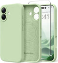 Skiennix Magnetic iPhone 17 Case - Shockproof Silicone with Full Camera Protection | Matcha Color