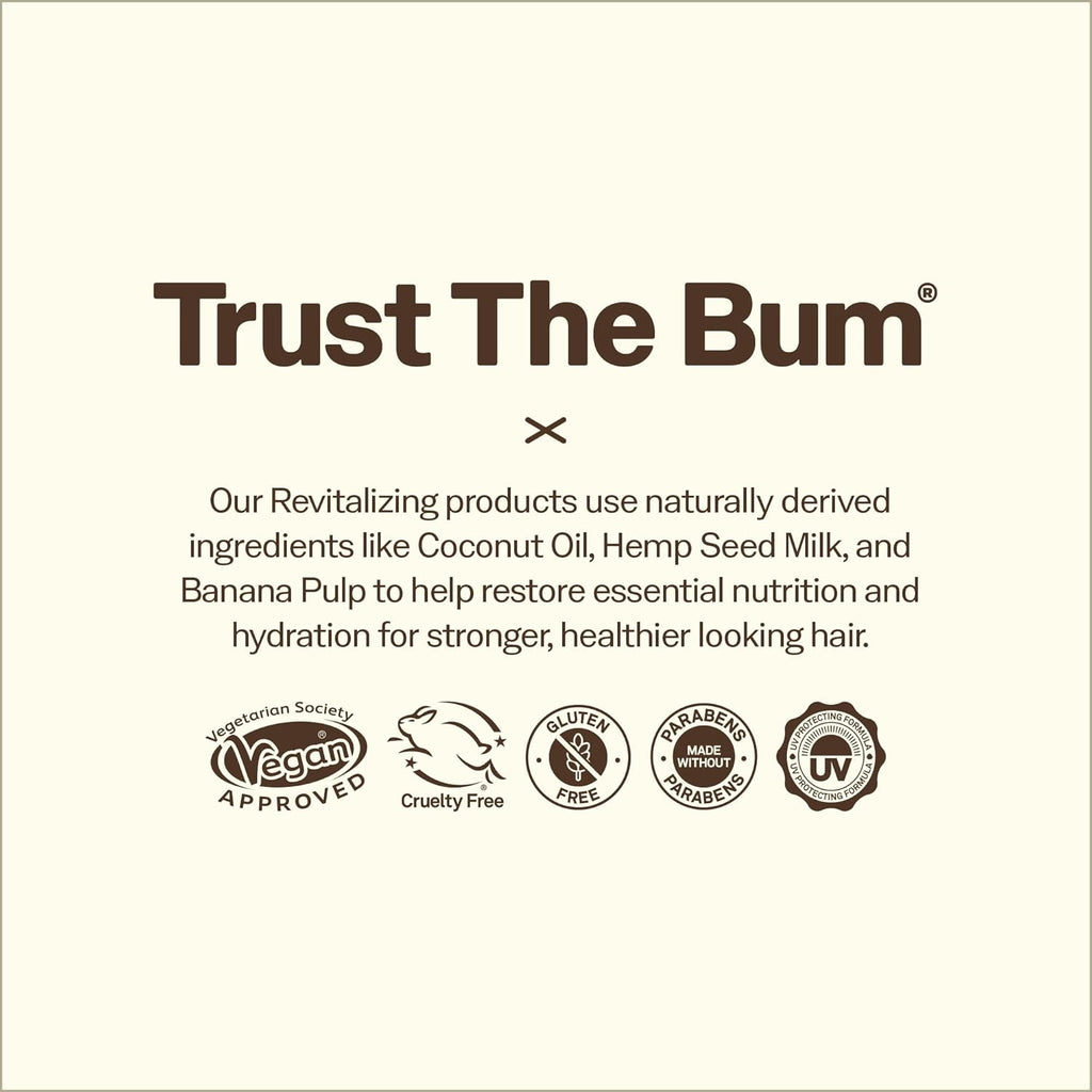 Sun Bum Revitalizing Air Dry Cream - Anti-Frizz Styling Cream with Banana Extract - Vegan & UV Protection - 6 fl oz