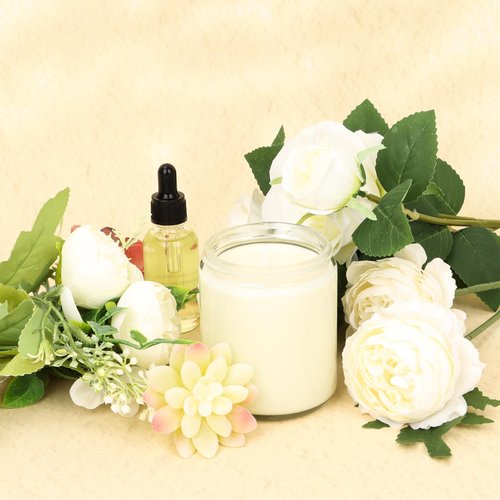 Keketin 8 oz Clear Glass Jars, 16 Pack Empty Cosmetic Jars with Black Lids, Multipurpose Glass Containers for Creams, Lotions, Makeup, Slime Making