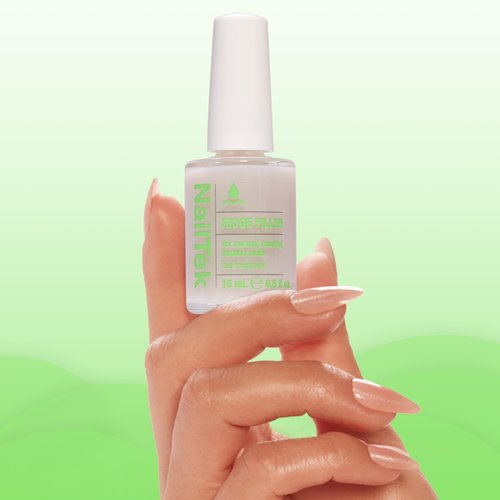 Nail Tek Ridge Filler Formula 1 – Clear Ridge Filler for Nails Base Coat, Nail Strengthener Polish for Strong, Healthy Natural Nails Growth, 0.5 fl oz