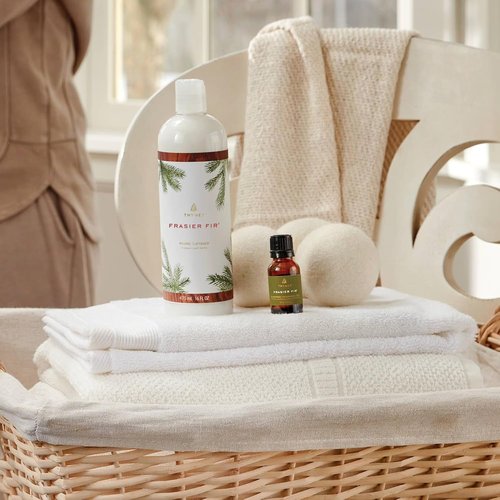 Thymes Fir Fabric Softener - Refreshing Scent for Soft, Static-Free Laundry | 16 oz.