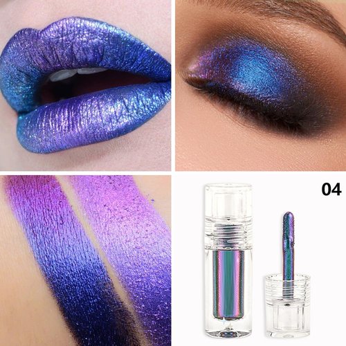 Evpct Royal Blue Duochrome Liquid Eyeshadow - Waterproof Multichrome Metallic Glitter for Women