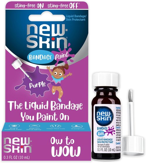 Skiennix Liquid Bandage Paint for Kids - Sting-Free, Water-Resistant First Aid, 0.3 Ounce