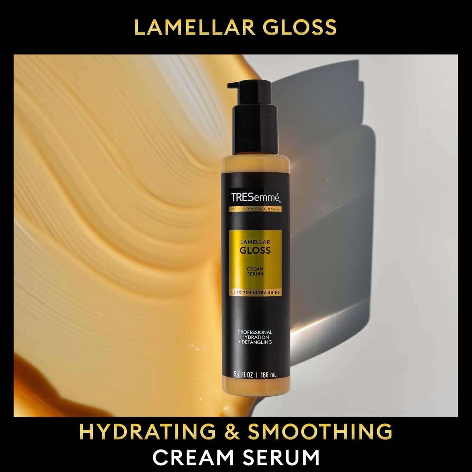 TRESemmé Hydrating Detangling Cream Serum - Ultra Shine Lamellar Gloss 5.7 Fl Oz | 72-Hour Hydration