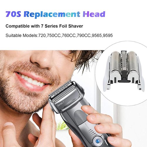 Braun 70S Electric Shaver Head Replacement - Compatible With 7 Series Models | Foil Shaver Parts