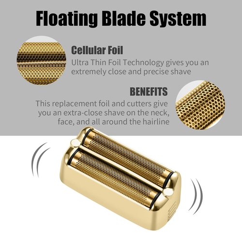 BaBylissPRO Replacement Foil & Cutter - Compatible with FXONE Double Foil Shaver | Gold Finish
