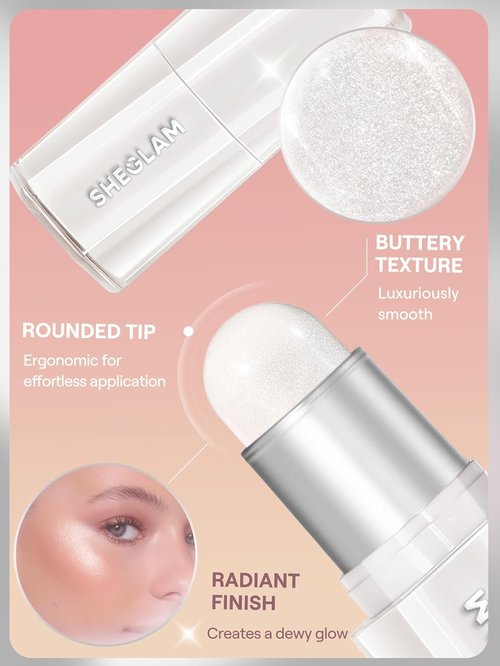 SheGlam Buttery Bling Highlighter Stick - Creamy Gold Makeup for Radiant Face
