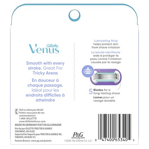 Gillette Venus Deluxe Smooth Swirl Womens Razor Blade Refills, 6 Count, Moisture Ribbon to Protect Against Irritation, Holiday Gifts for Women