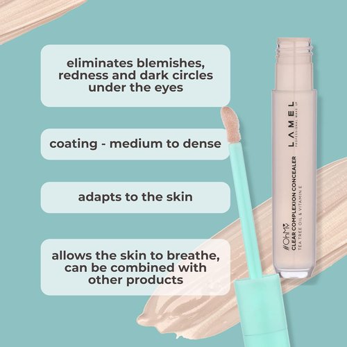 LAMEL OH My Clear Face Concealer - Moisturizing & Waterproof Formula with Vitamin E & Tea Tree - 0.23 fl. oz.