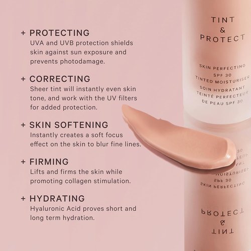 MZ SKIN Tinted Moisturizer SPF 30 - Skin Perfecting Formula with Hyaluronic Acid & Vitamin C | 1.01 fl oz