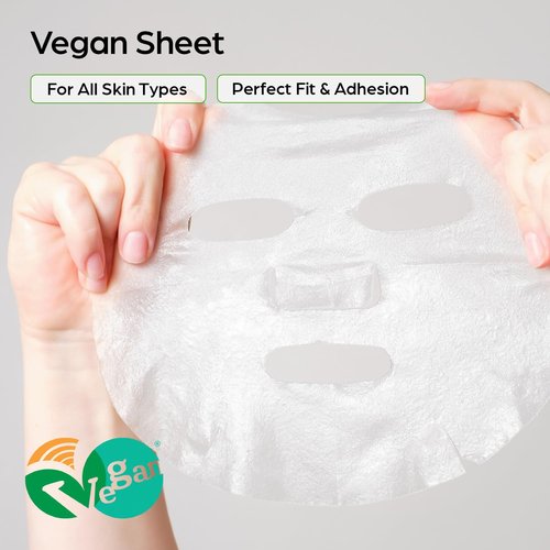 Sun & Glow Vegan Lifting Up Mask - Herbal Ingredients for Soothing & Moisturizing Sensitive Skin | 5 Packs (0.88oz Each)