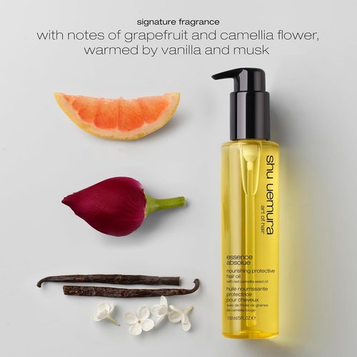 Shu Uemura Art of Hair Essence Absolue Nourishing Hair Oil - Lightweight, Hydrating & Frizz-Reducing with Heat Protection & Japanese Camellia Oil