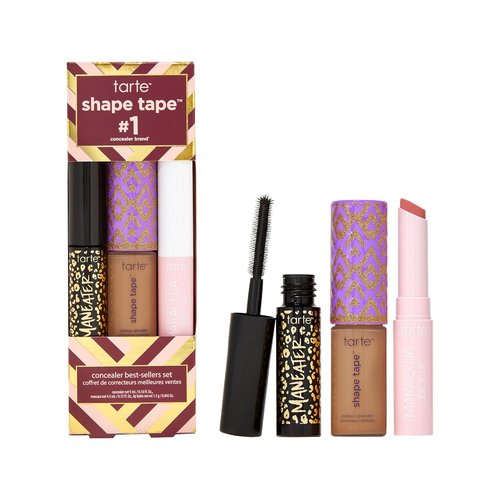 Tarte Shape Tape Best-Sellers Set - Shape Tape Concealer, Hydrating Lip Gloss Balm & Mascara for Volume & Length