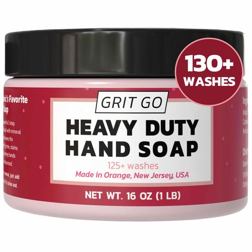 Grit Go Industrial Hand Soap – Heavy-Duty Gritty Hand Cleaner for Mechanics, Construction Workers & More – Removes Grease, Oil, Rust & Paint – Moisturizing & Exfoliating Hand Paste (1 lb)