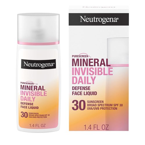 Neutrogena Purescreen+ Mineral Sunscreen for Face - SPF 30, Water-Resistant & Fragrance-Free, 1.4 fl. oz