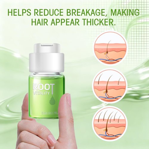 Hair Regrowth System - Fast-Absorbing Ginseng & Ginger Root Serum for Thicker Hair | Unisex Treatment