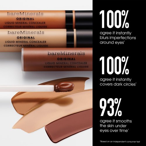 bareMinerals Original Liquid Mineral Concealer, Brightening Dark Circle Eye Concealer, Reduces Look of Fine Lines, Buildable Coverage, Vegan