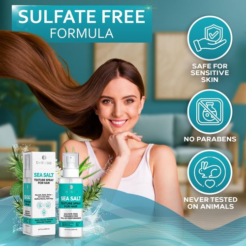 Sea Salt Spray | Texturizing Hair Product for Volume - Alcohol-Free Formula - Travel Size for All Hair Types