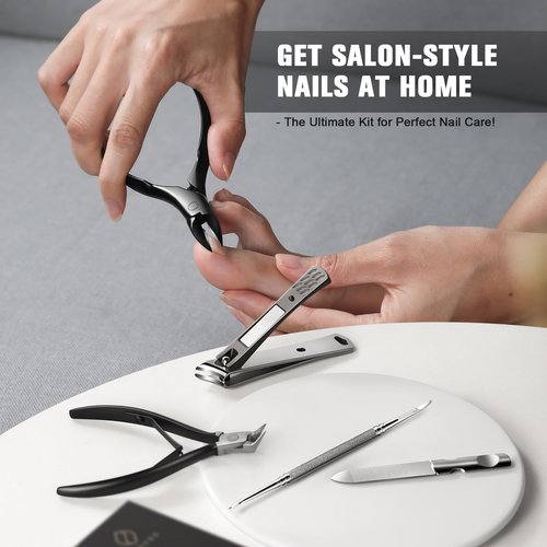 FERYES Ultimate Toenail Clippers for Seniors Thick Toenails, Premium Stainless Steel Nail Clippers for Nails 5Pcs– Ideal for Men, Women