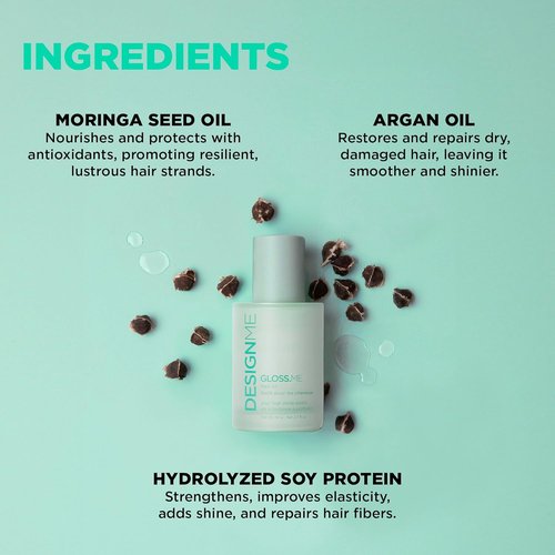 Design.Me GLOSS.ME Hair Oil - Anti-Frizz Serum for Women | Argan Oil for Shine & Hydration | Paraben & Sulfate Free