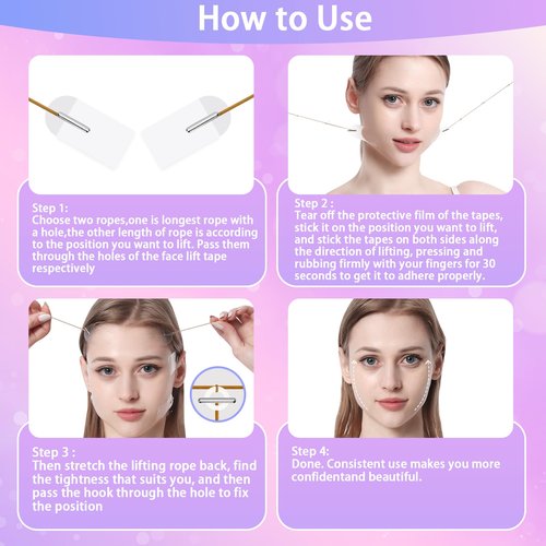 Neck Tape Lifting Invisible for Sagging Skin Double Chin Jowls Eyes Wrinkles,Face Tape Lifting Invisible 140PCS Face Lift Tapes and Bands with 8 Strings Facelift Tape for Face,Neck Tape Lift Turkey
