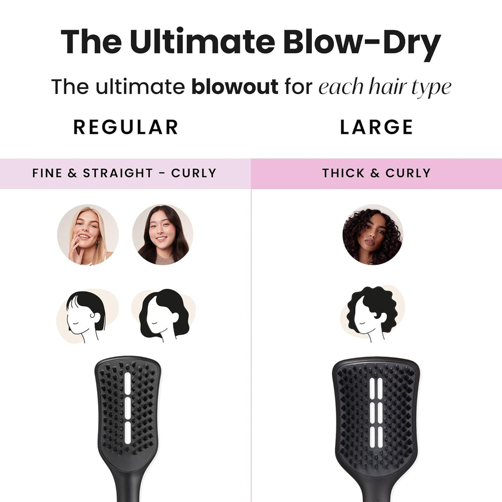 Tangle Teezer Ultimate Blow Dry Brush - Vented Hair Brush for Quick Blowouts & Volume | Jet Black