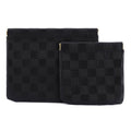 Tiltol 2 PCS Ladies Small Makeup Bag for Purse,Coin Purse Lipstick Cosmetic Accessories Organizer,Travel Pouch,Waterproof No Zipper Self-closing Small Makeup Pouch (Checkered Black)
