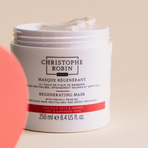 Christophe Robin Regenerating Hair Mask - Prickly Pear Seed Oil for Dry & Damaged Hair | 8.4 fl. oz