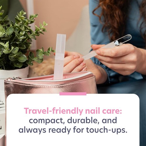 Bona Fide Beauty Czech Glass Nail File - Crystal Fingernail File with Clear Hardcase | Ideal Gift for Women