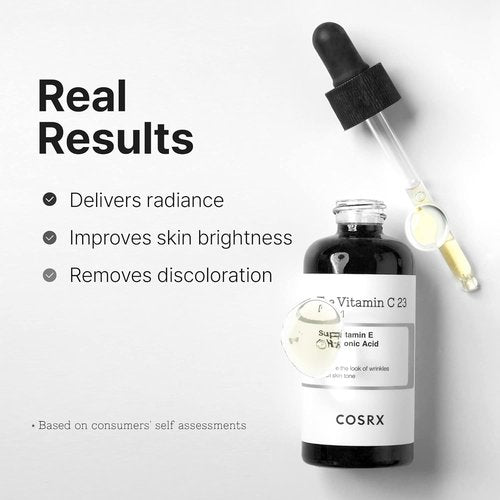 COSRX Pure Vitamin C 23% Serum - Hydrating Facial Serum with Vitamin E & Hyaluronic Acid | 0.7oz/20g for Fine Lines & Dull Skin
