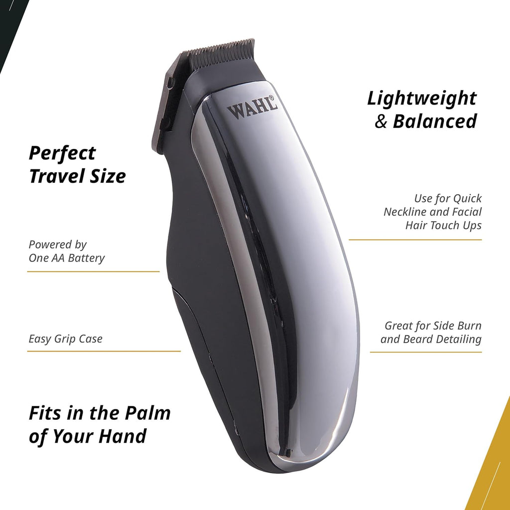 Wahl Professional Half Pint Trimmer - Compact, Lightweight & Battery-Operated with 2 Guides