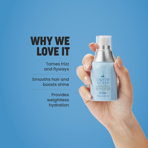 Drybar Liquid Glass High-Gloss Finishing Serum - Reduces Frizz & Tames Flyaways, Vegan & Cruelty-Free