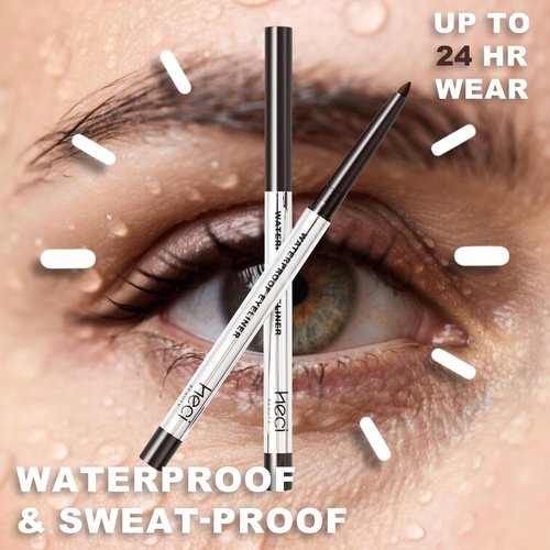 HECI BEAUTY Gel Eyeliner Pencil - Ultra-Smooth, Longwear Waterproof Formula | Dark Brown, 24HR Wear
