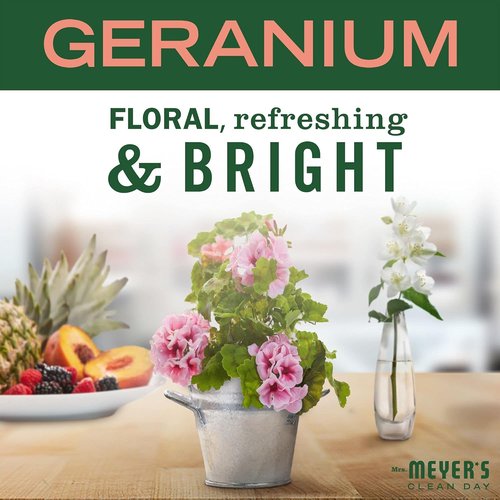 Mrs. Meyer's Clean Day Room & Air Freshener Spray - Non-Aerosol Essential Oil Infused, Geranium, 8 Fl. Oz (Pack of 3)