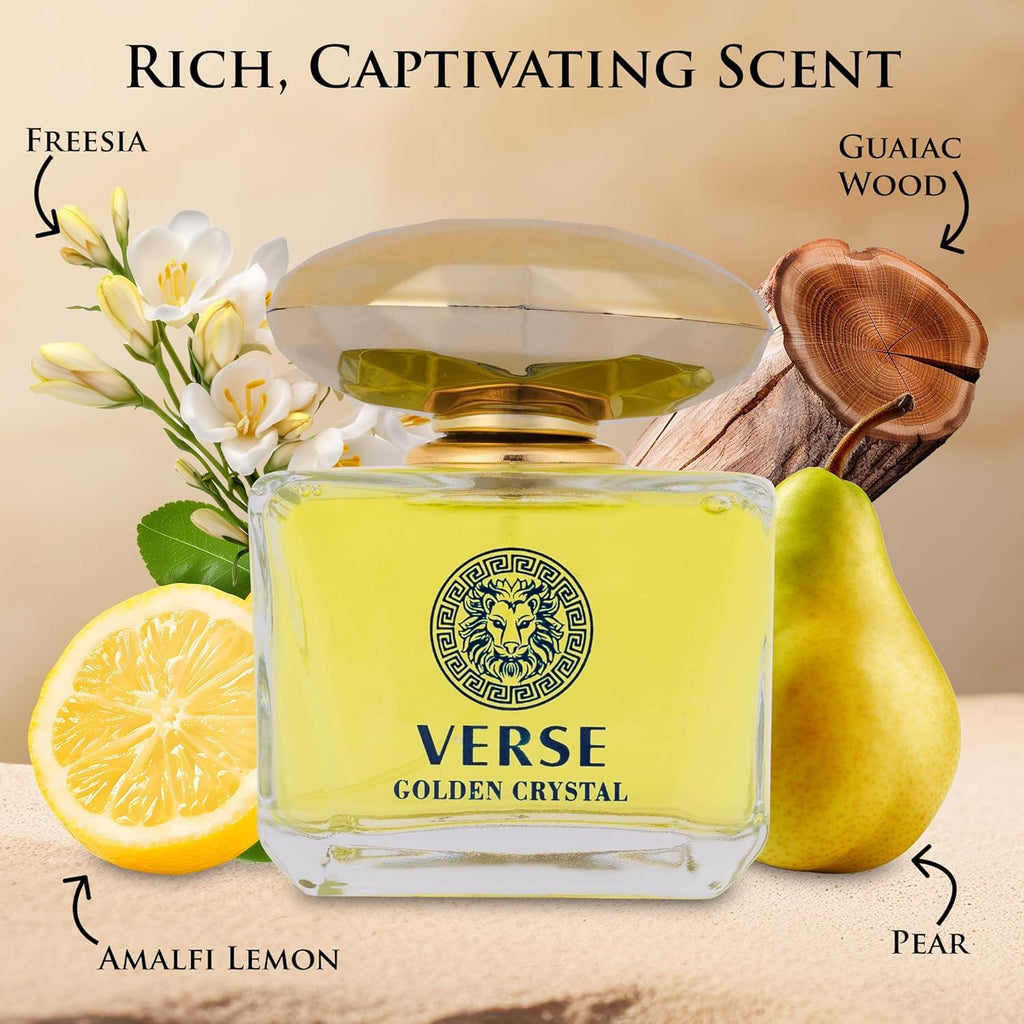 Verse Women's Perfume Set - Luxury Eau De Parfum Collection | 3 Lasting Fragrances in 3.4 Fl Oz Bottles