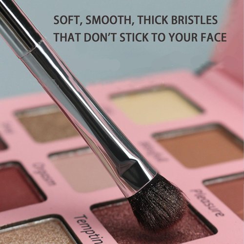 Ksvsonrvi Eyeshadow Brushes, 6 PCS Double-ended Cosmetic Makeup Brush Tool Good at Flawless Blending, Contouring or Defining