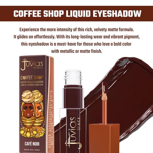 Juvia's Place Coffee Shop Liquid Eyeshadow - Matte Finish, Waterproof & Buildable Color | 0.08 fl oz