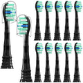 Replacement Toothbrush Heads for Philips Sonicare ProtectiveClean 4100 5100 5300 6100 Electric Toothbrushes, 12 Count Black