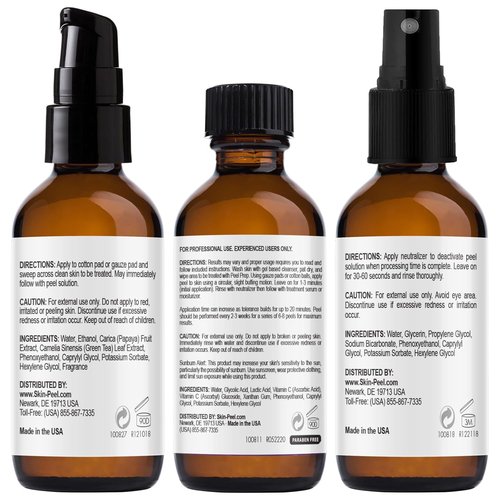 Medpeel Chemical Peel Kit - 50% AHA & Vitamin C Brightening Treatment | Medium Strength, 1oz/30ml (Set of 3)