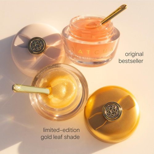 TATCHA The Kissu Gold Leaf Lip Mask | Limited-Edition Restorative Shimmery Lip Mask - Visibly Plumps and Softens for Lush Lips