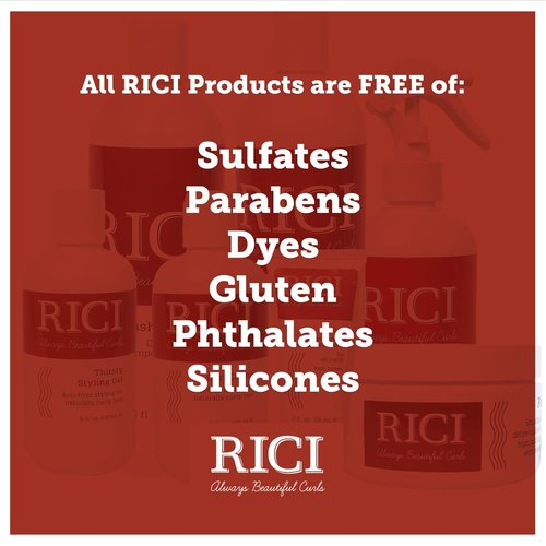 RICI Curl Creme - Anti-Frizz Styling Cream for Curly Hair | 8 Fl Oz Bottle