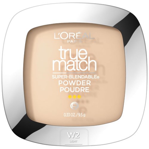 L'Oreal Paris True Match Oil-Free Powder Foundation - W2 Light, 0.33 oz | Super Blendable Formula